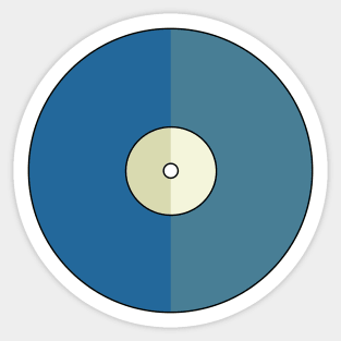 Vinyl Record - Blue + Yellow Sticker